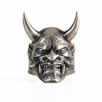 925 Sterling Silver Oni Mask Ring