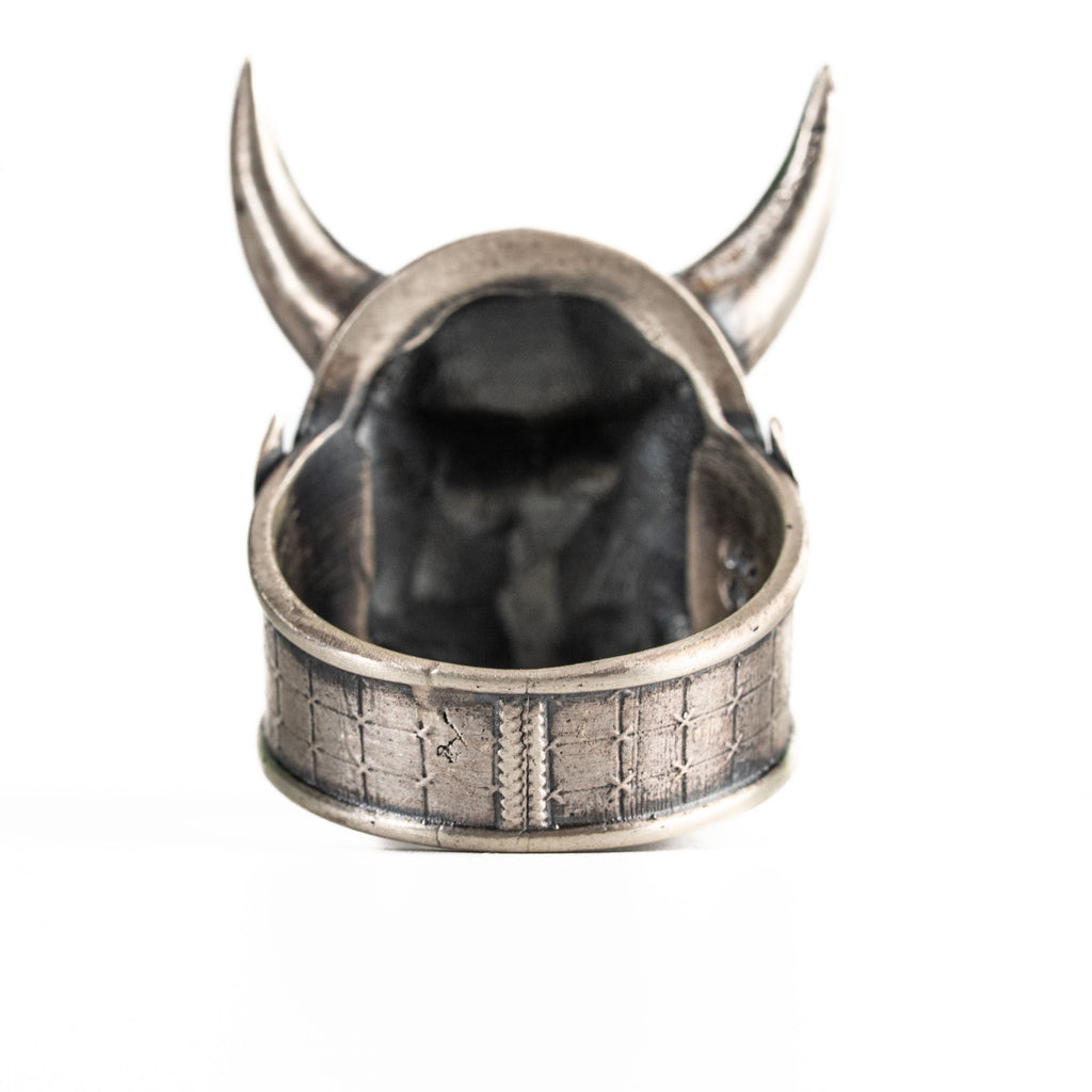 925 Sterling Silver Oni Mask Ring