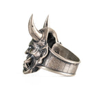 925 Sterling Silver Oni Mask Ring