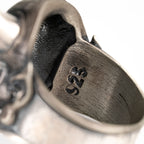925 Sterling Silver Oni Mask Ring