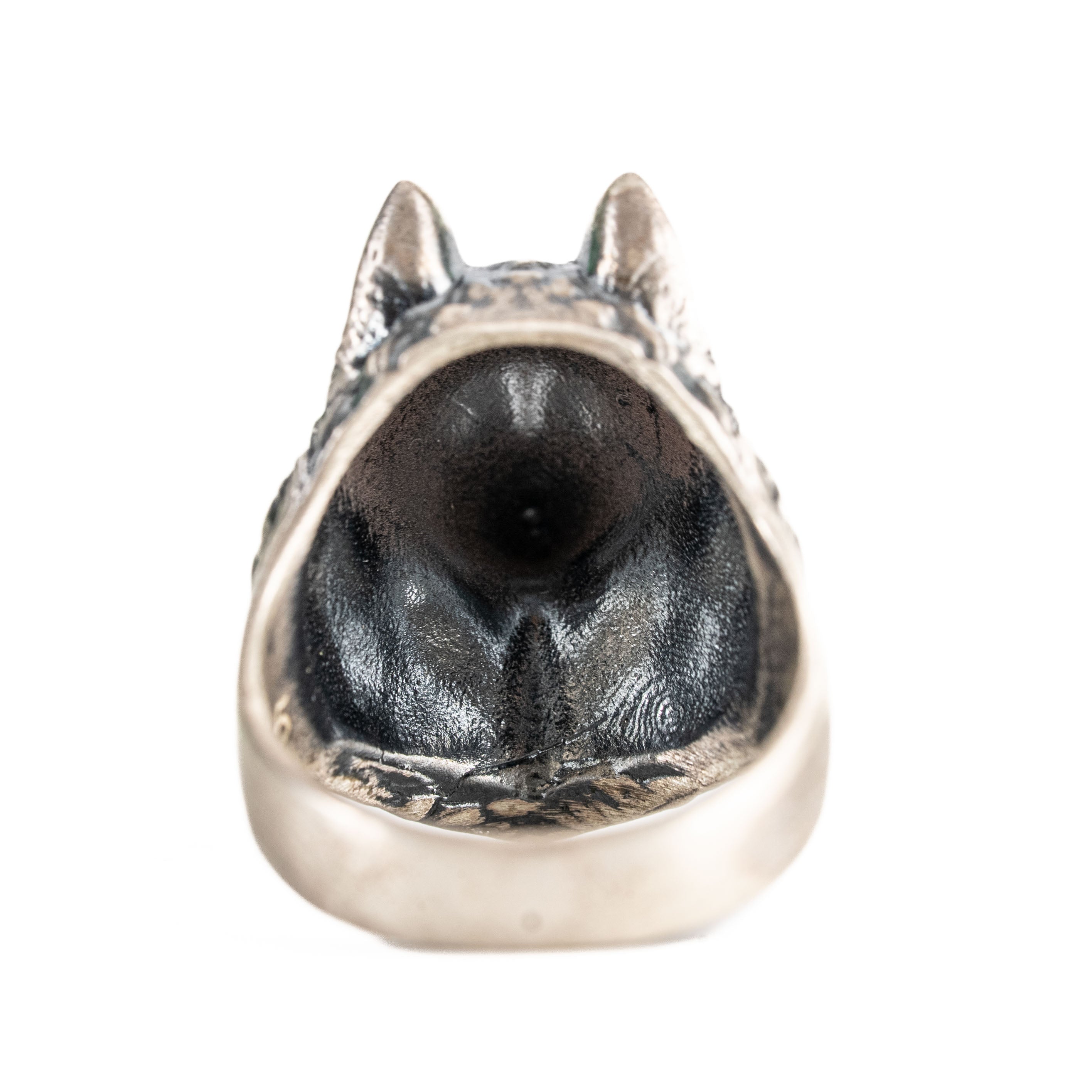 Sterling Silver Wolf Head Ring