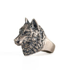 Sterling Silver Wolf Head Ring