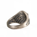 Sterling Silver Aries Ram Head Signet Ring