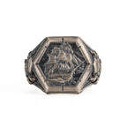 Viking Pirate Sailboat 925 Sterling Silver Ring