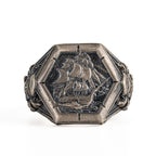 Viking Pirate Sailboat 925 Sterling Silver Ring