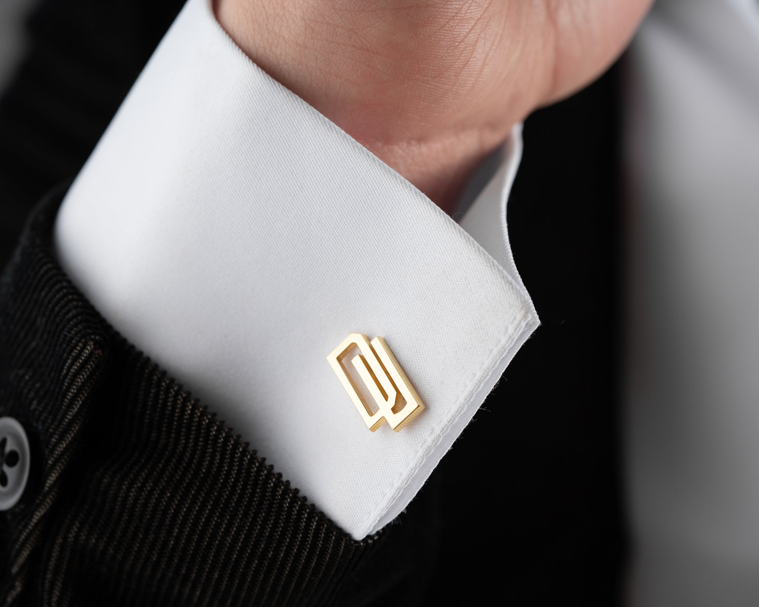 Gold Geometric Cufflinks
