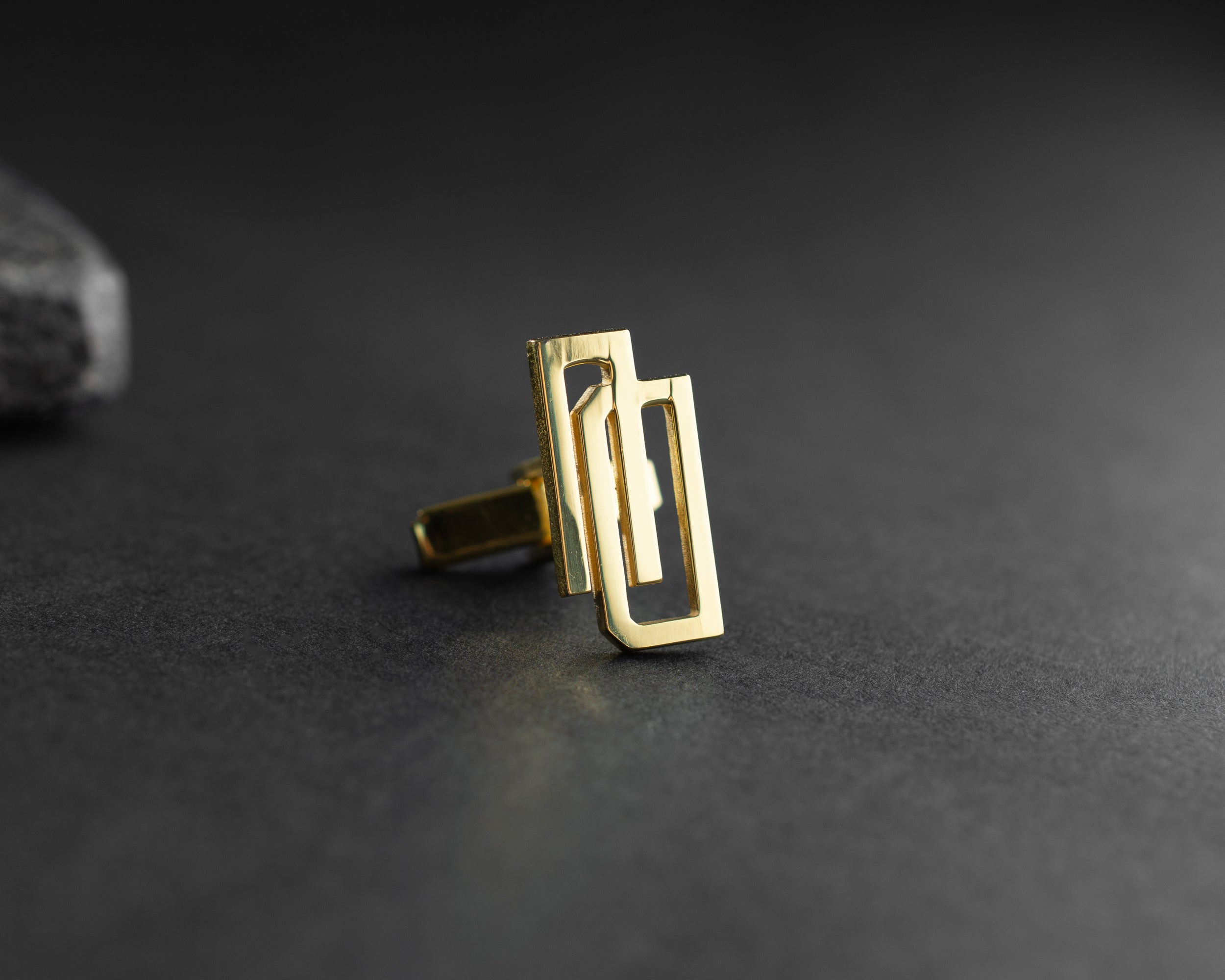 Gold Geometric Cufflinks