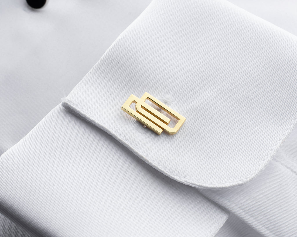 Gold Geometric Cufflinks
