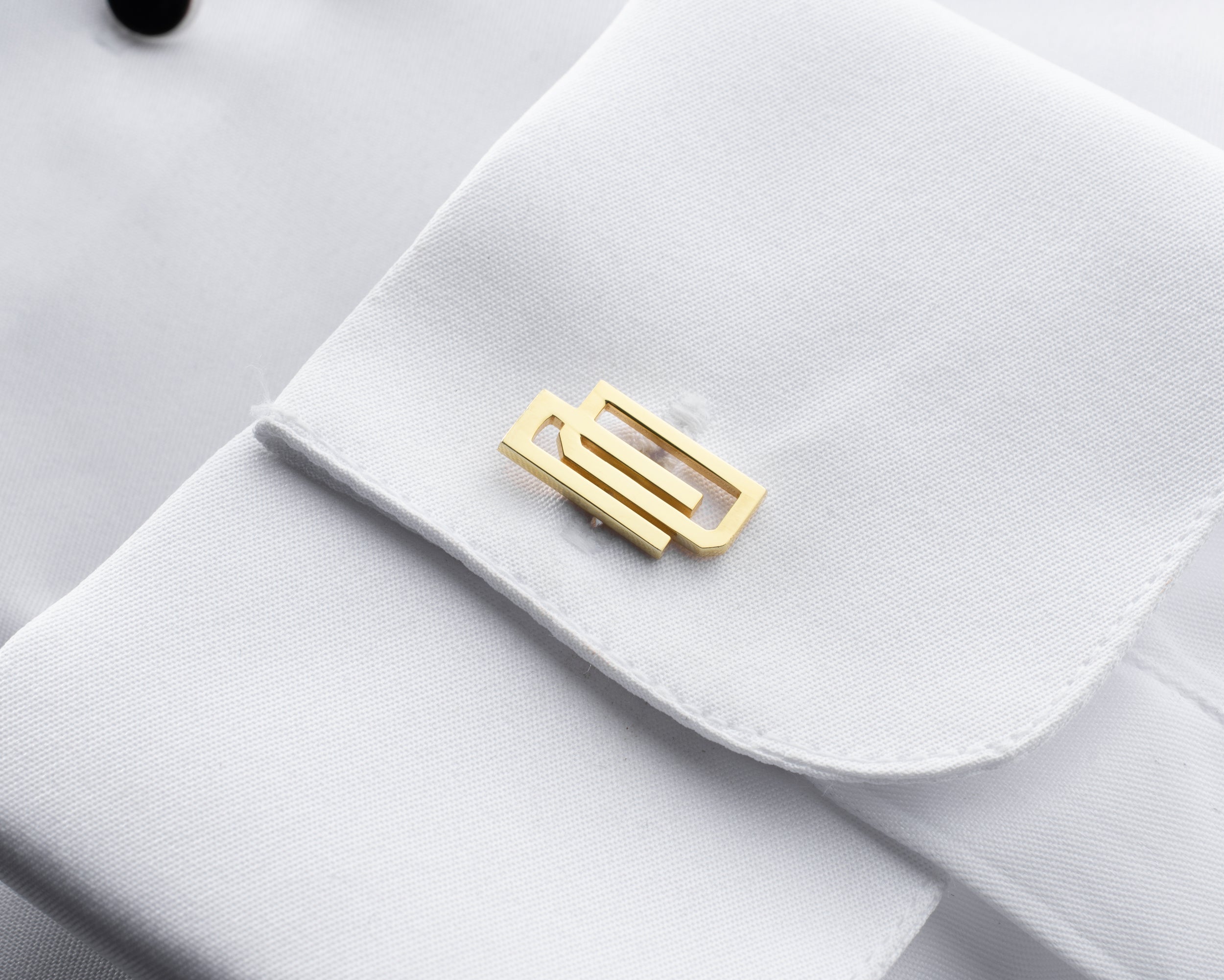 Gold Geometric Cufflinks
