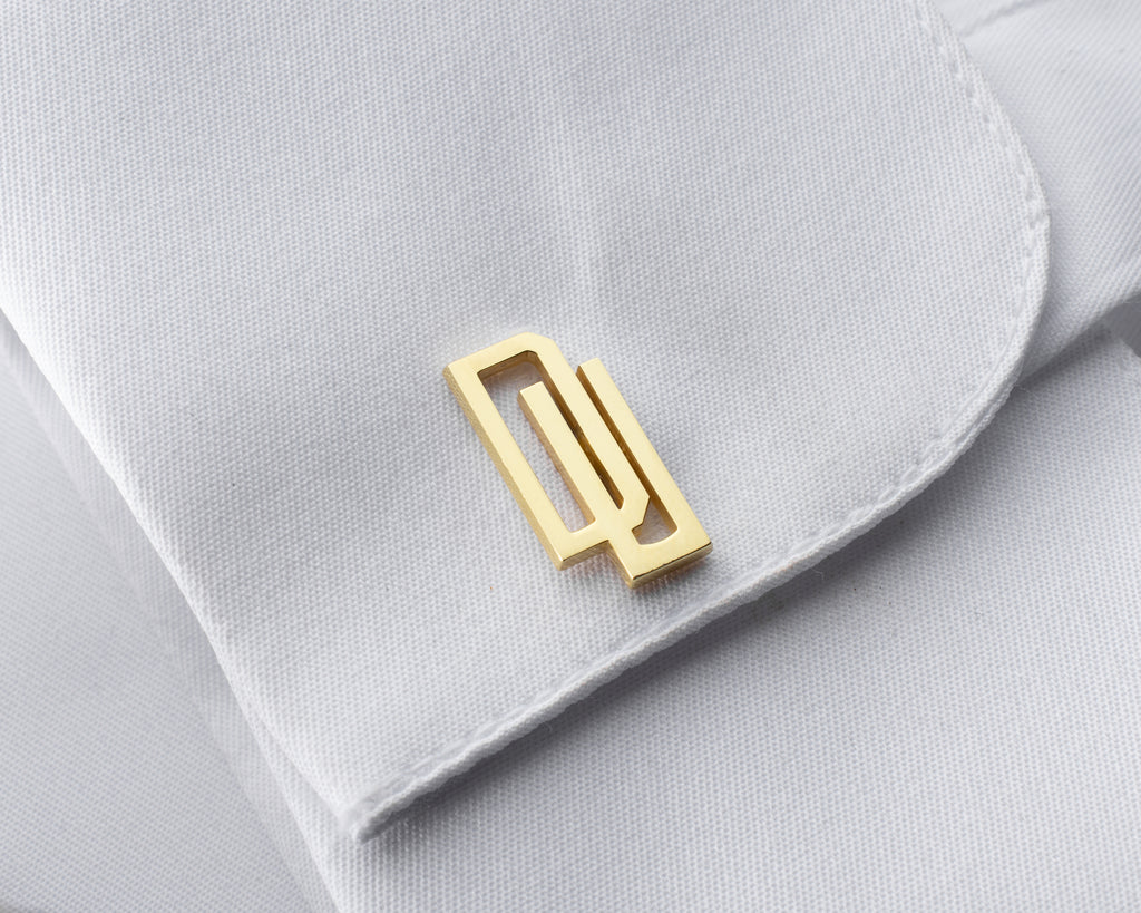 Gold Geometric Cufflinks