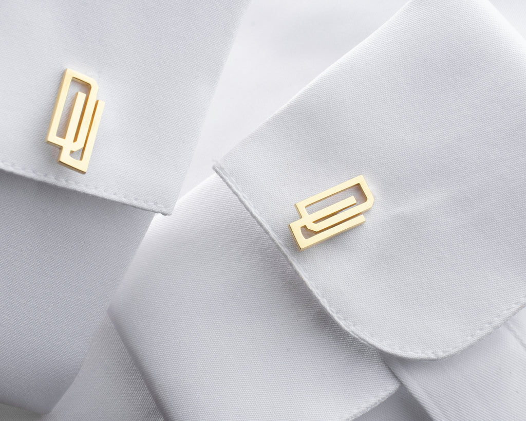 Gold Geometric Cufflinks