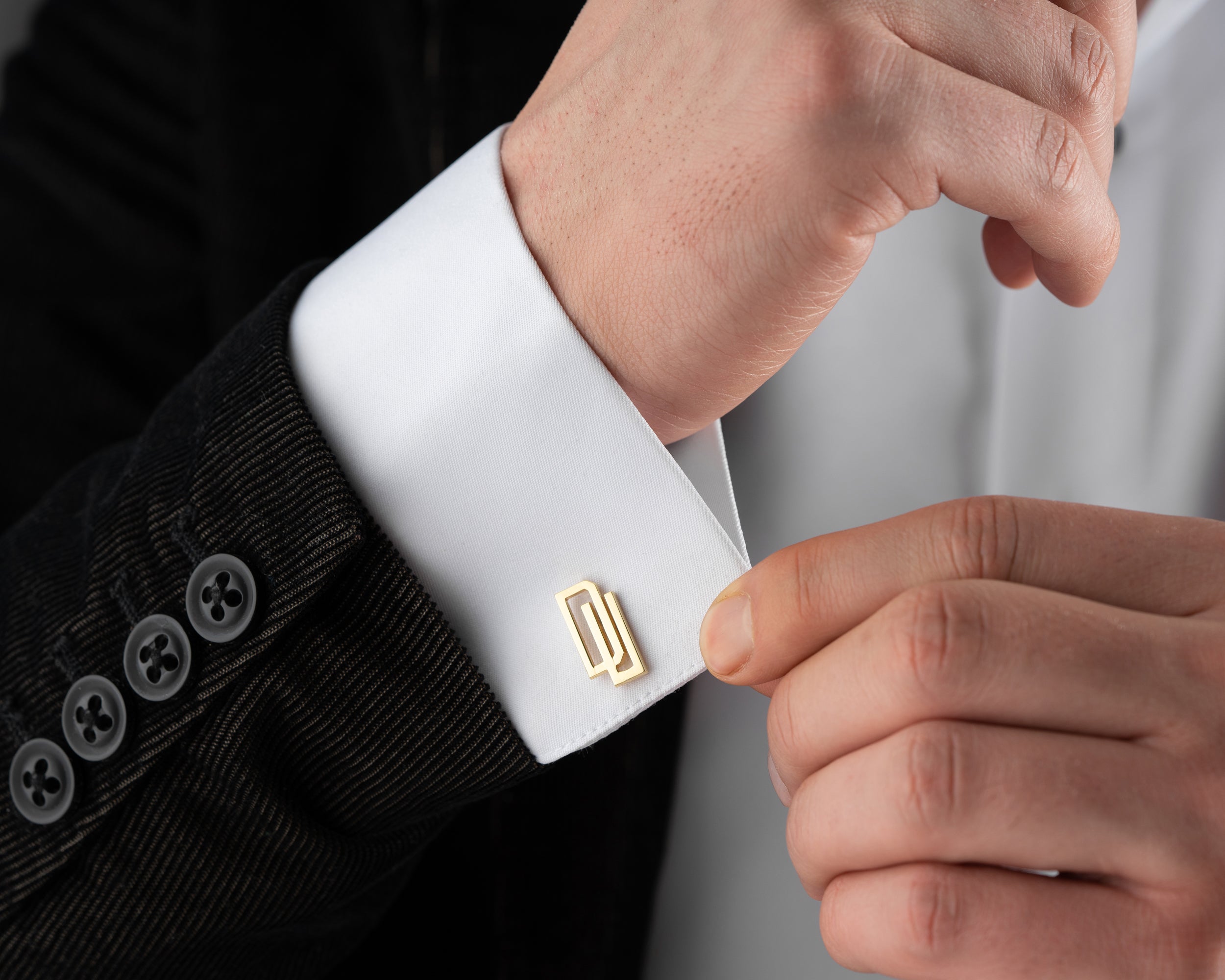 Gold Geometric Cufflinks