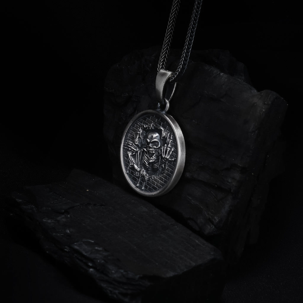 Skeleton Pendant Wall Gothic Necklace