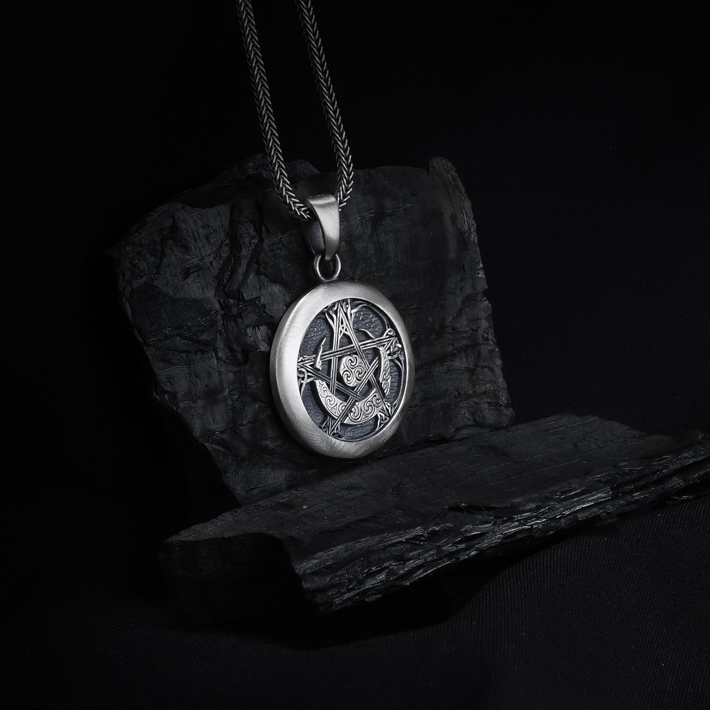 Mystic Pentagram & Moon Pendant
