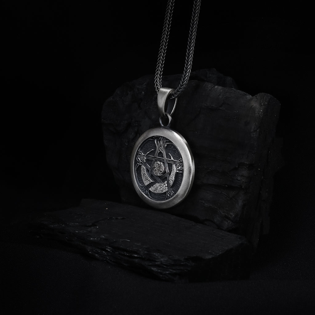 Mystic Pentagram & Moon Pendant