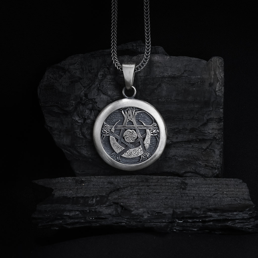 Mystic Pentagram & Moon Pendant