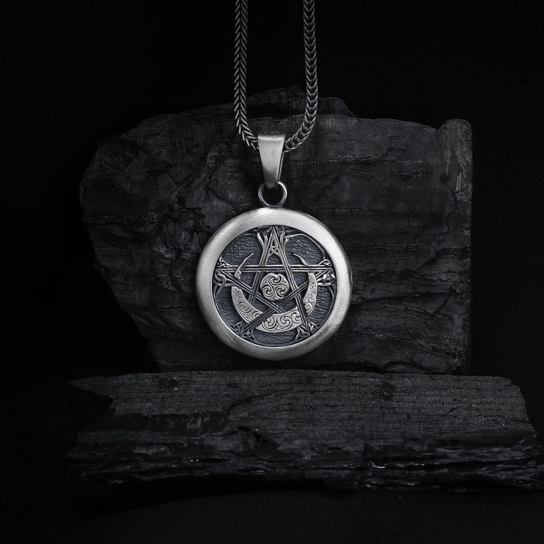 Mystic Pentagram & Moon Pendant