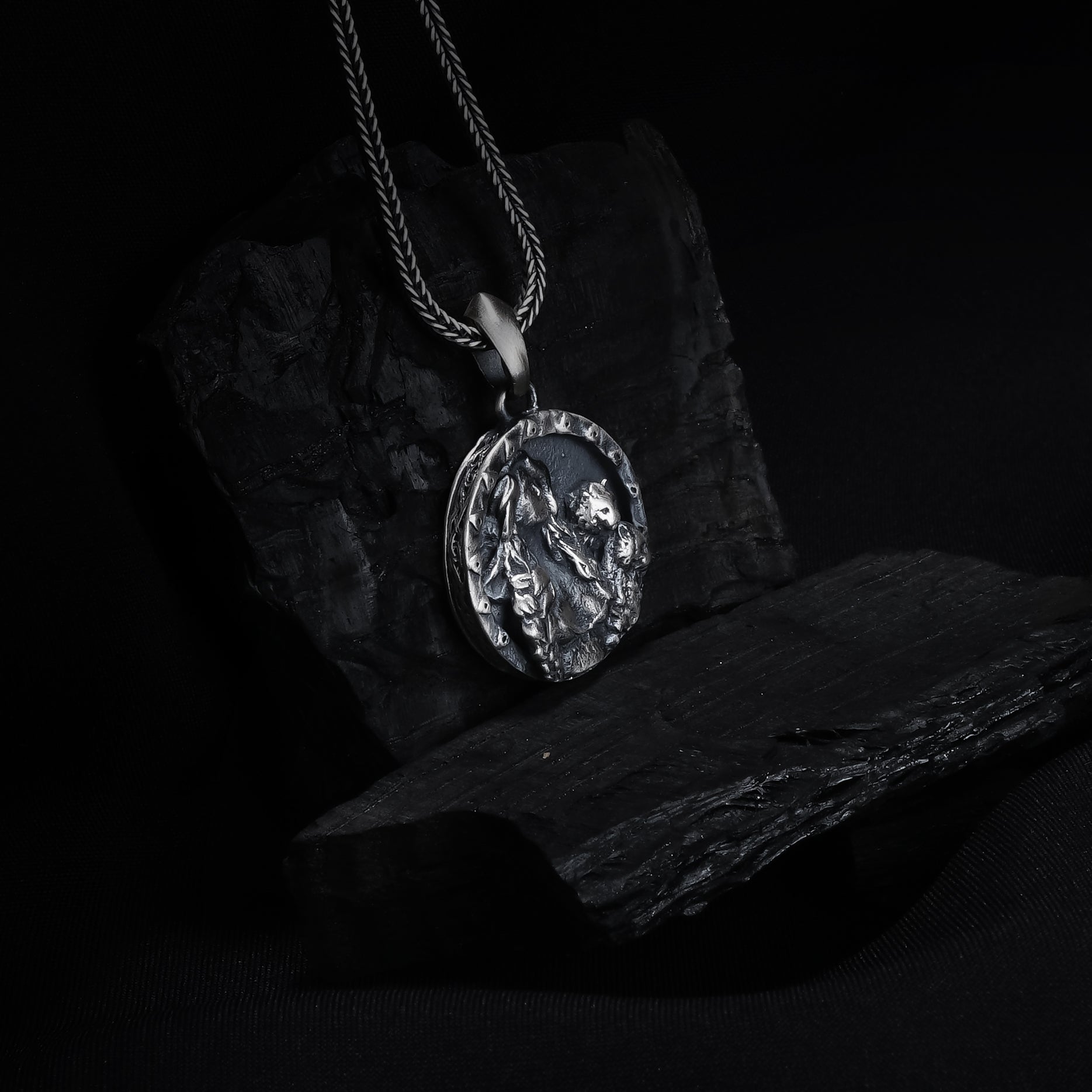 Goddess & Lions Pendant