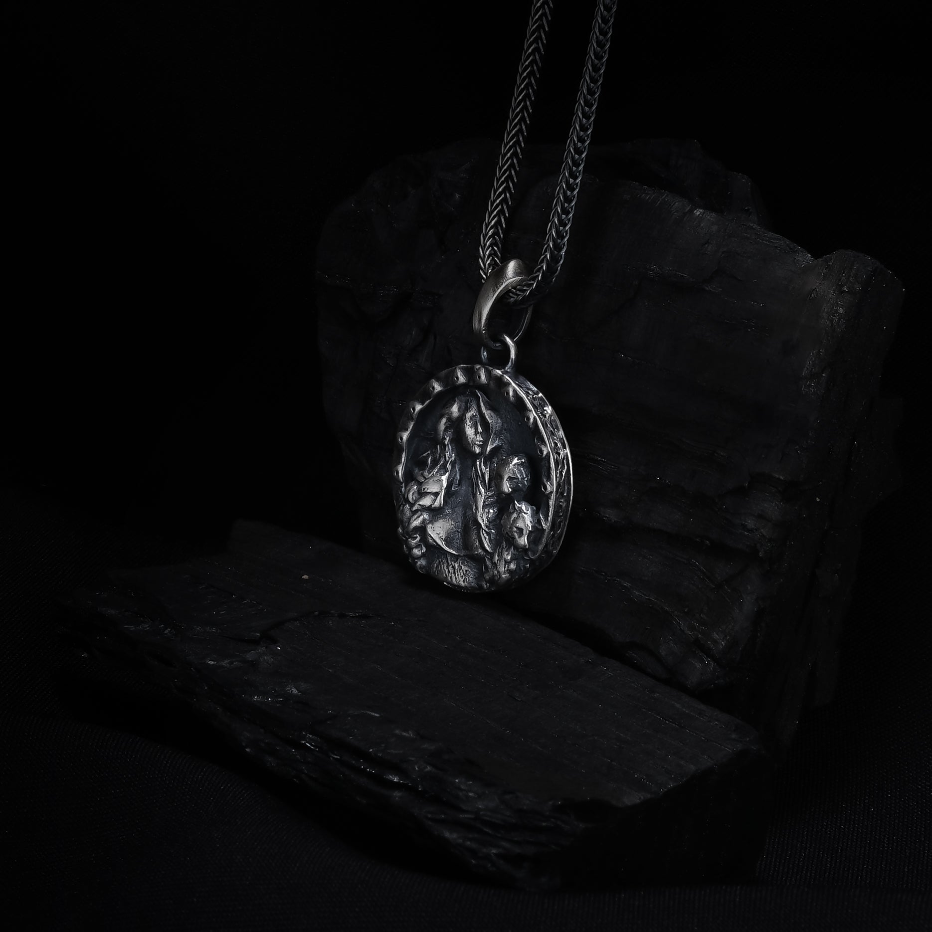 Goddess & Lions Pendant