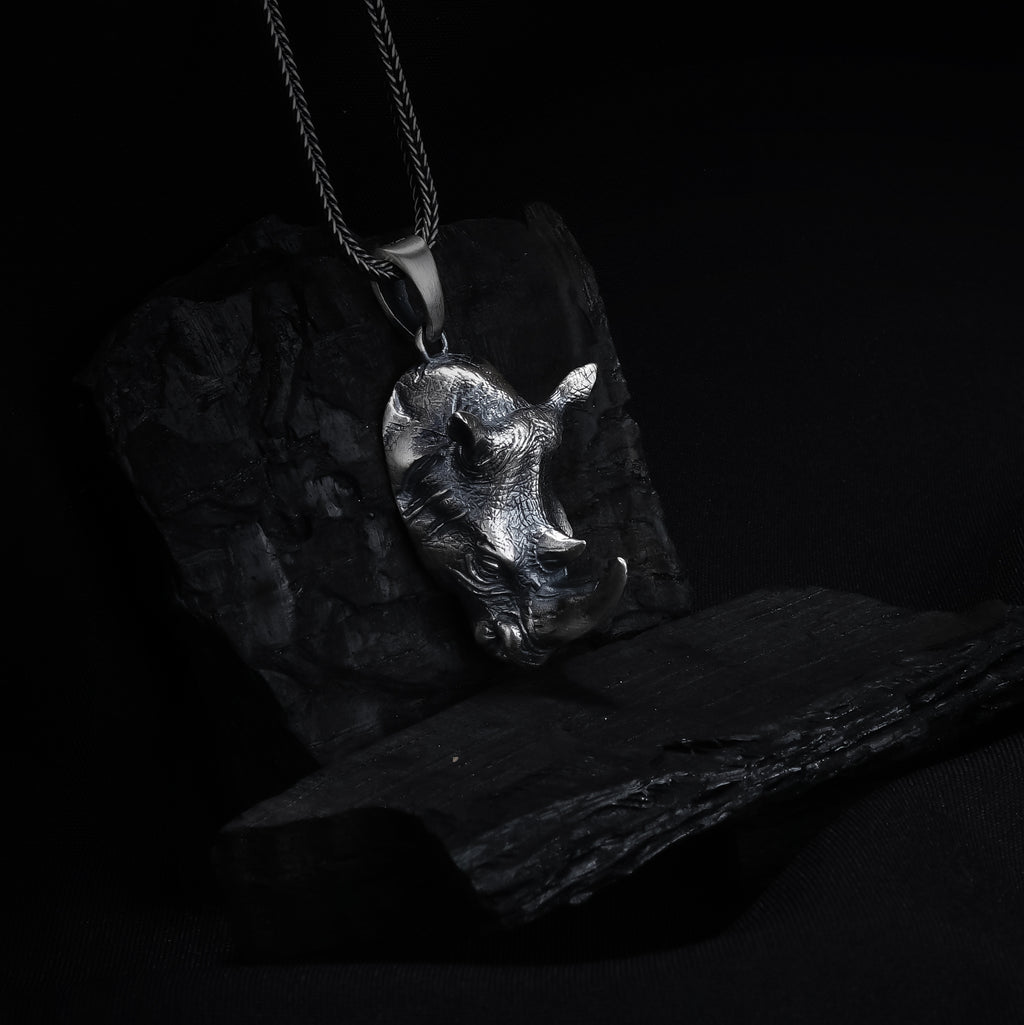 Rhino Head Pendant