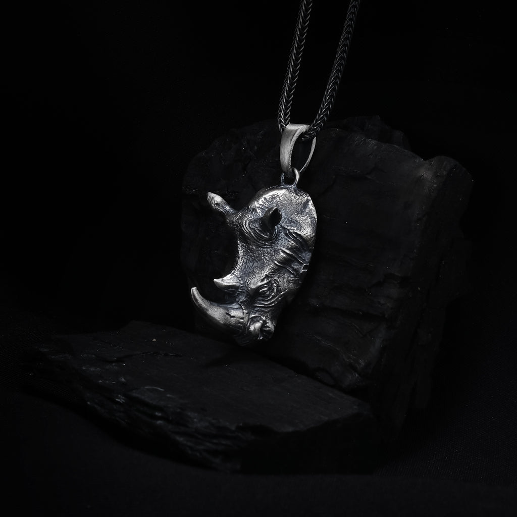 Rhino Head Pendant