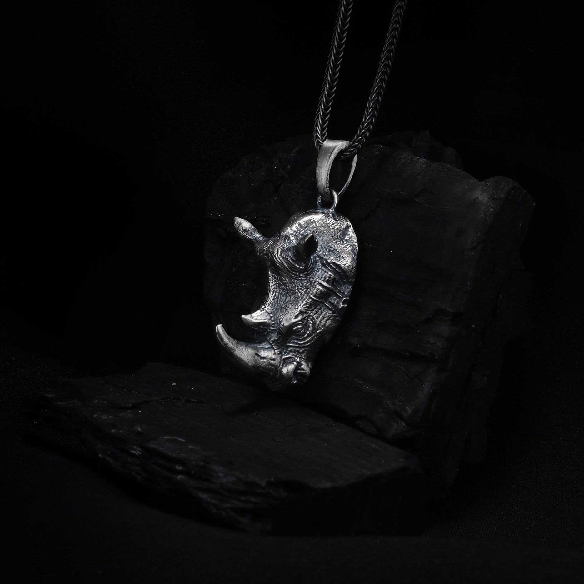 Rhino Head Pendant