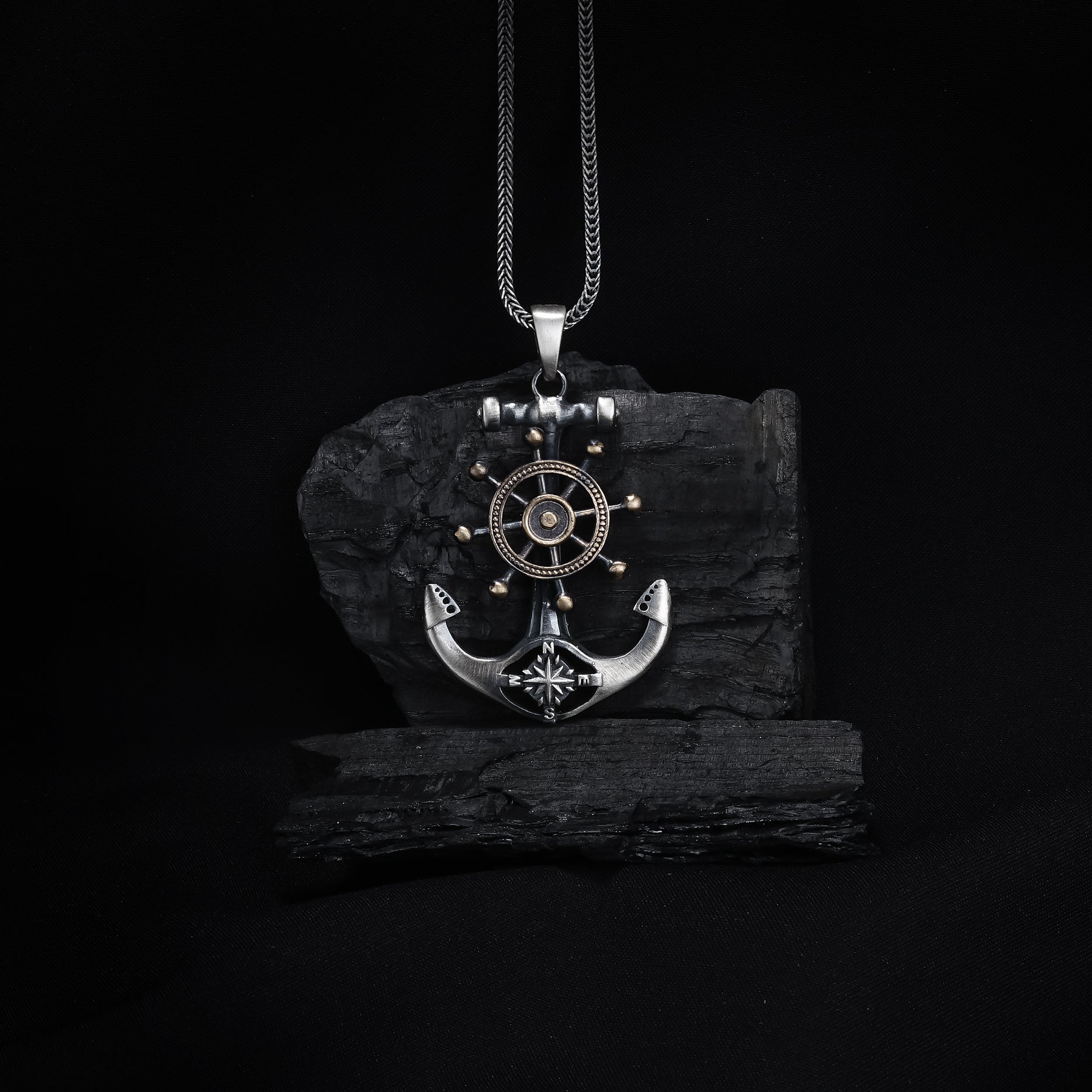 Anchor Compass Pendant