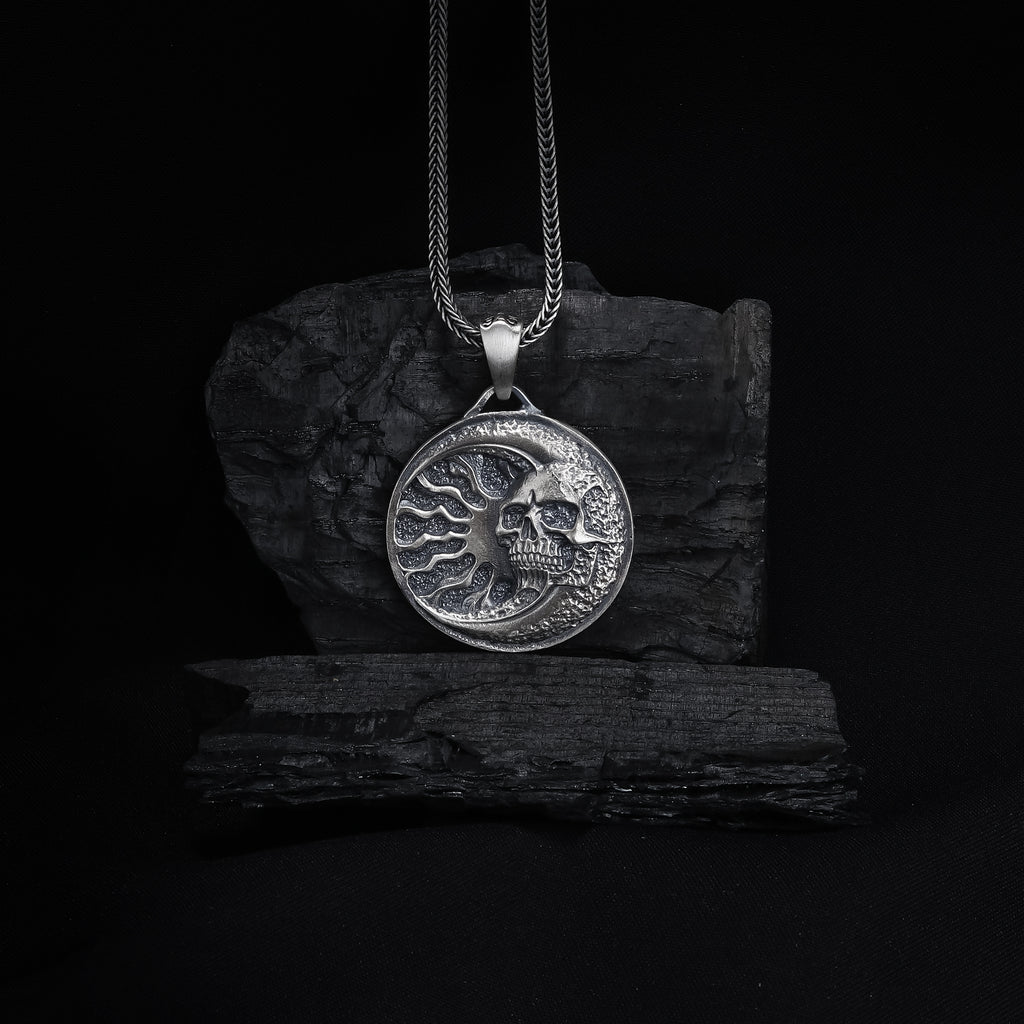 Sun Moon Skull Pendant