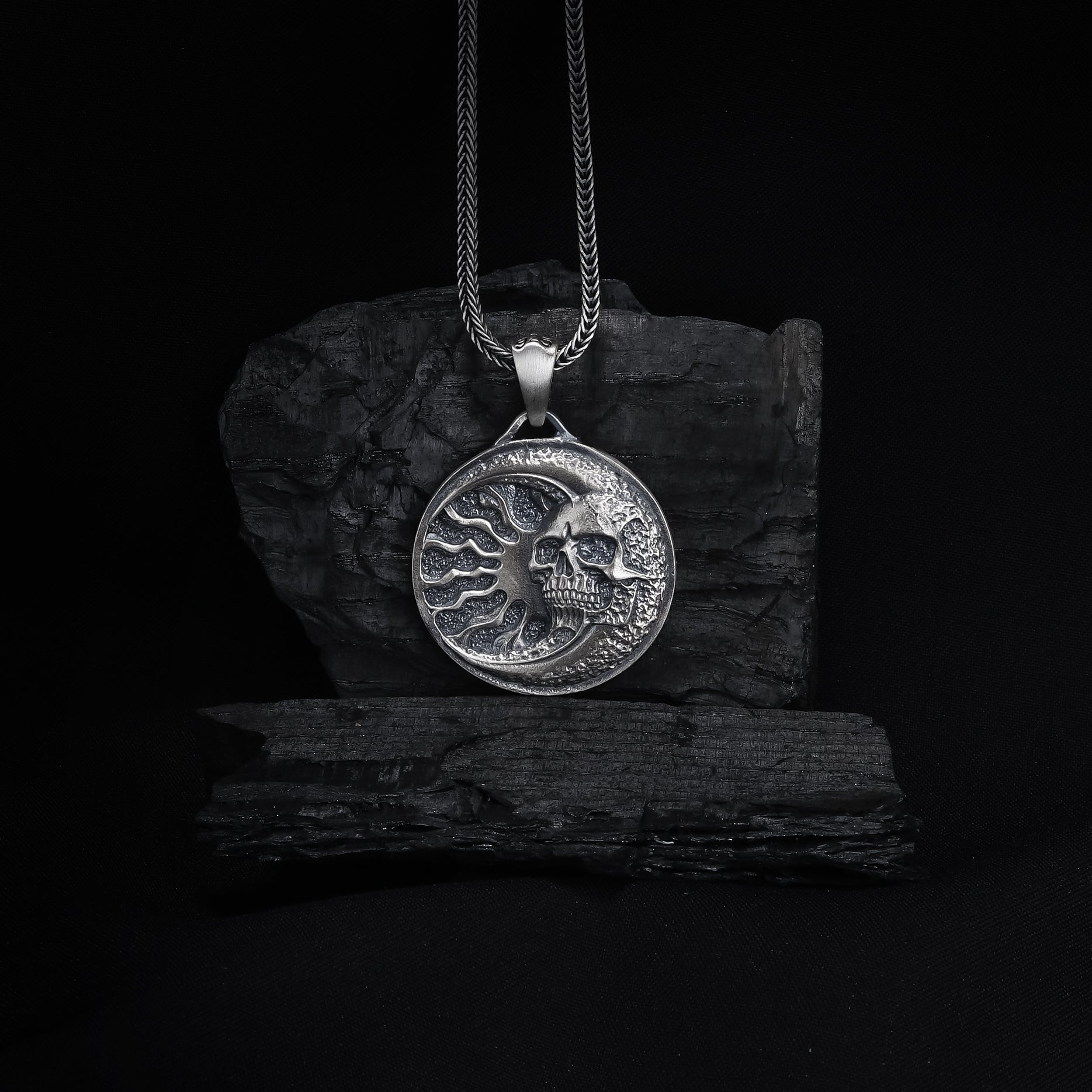 Sun Moon Skull Pendant