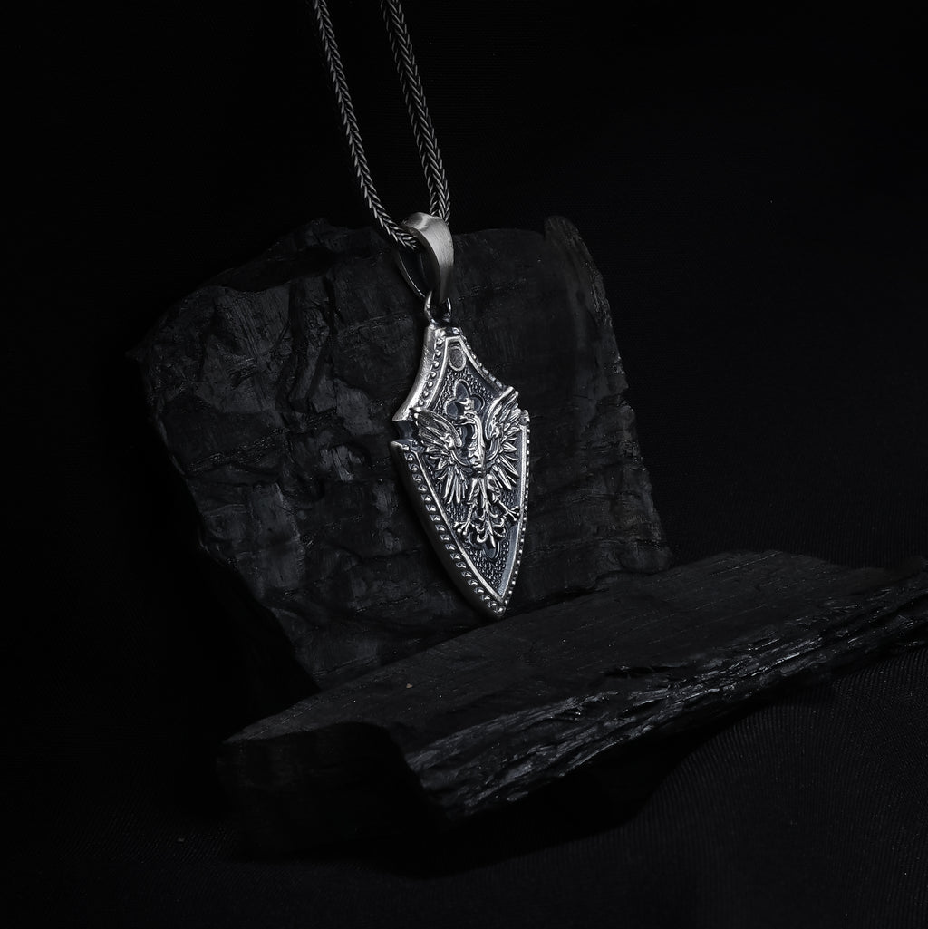 Double-Headed Eagle Shield Pendant