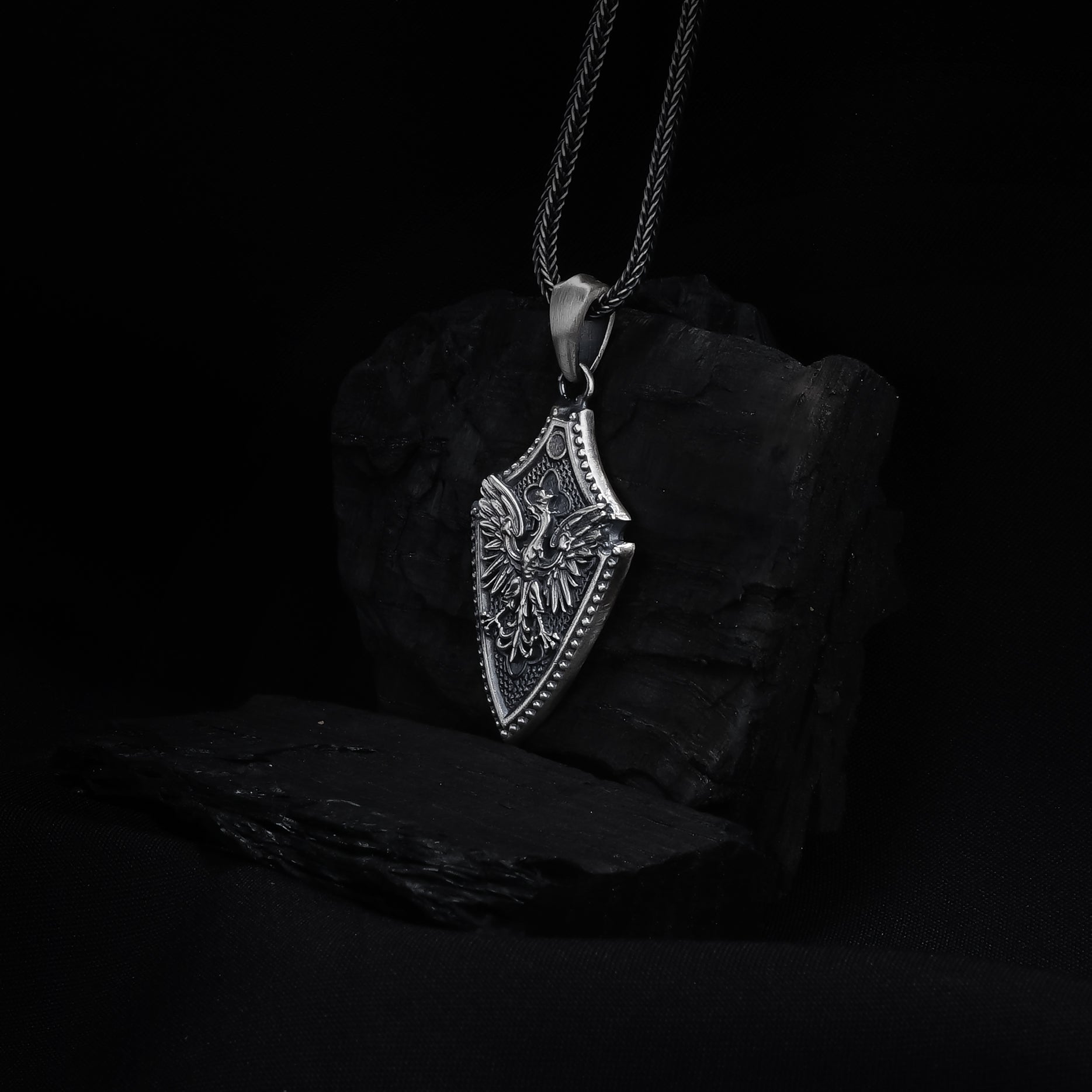 Double-Headed Eagle Shield Pendant