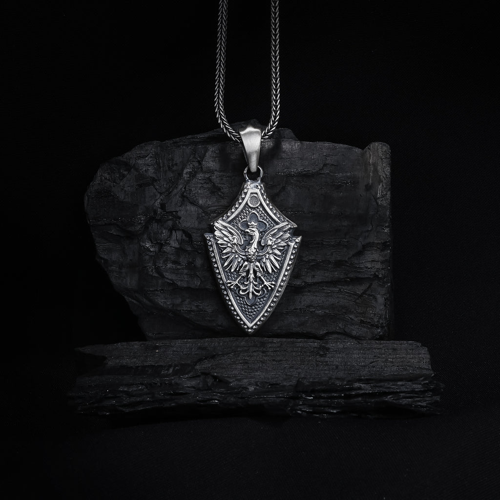 Double-Headed Eagle Shield Pendant