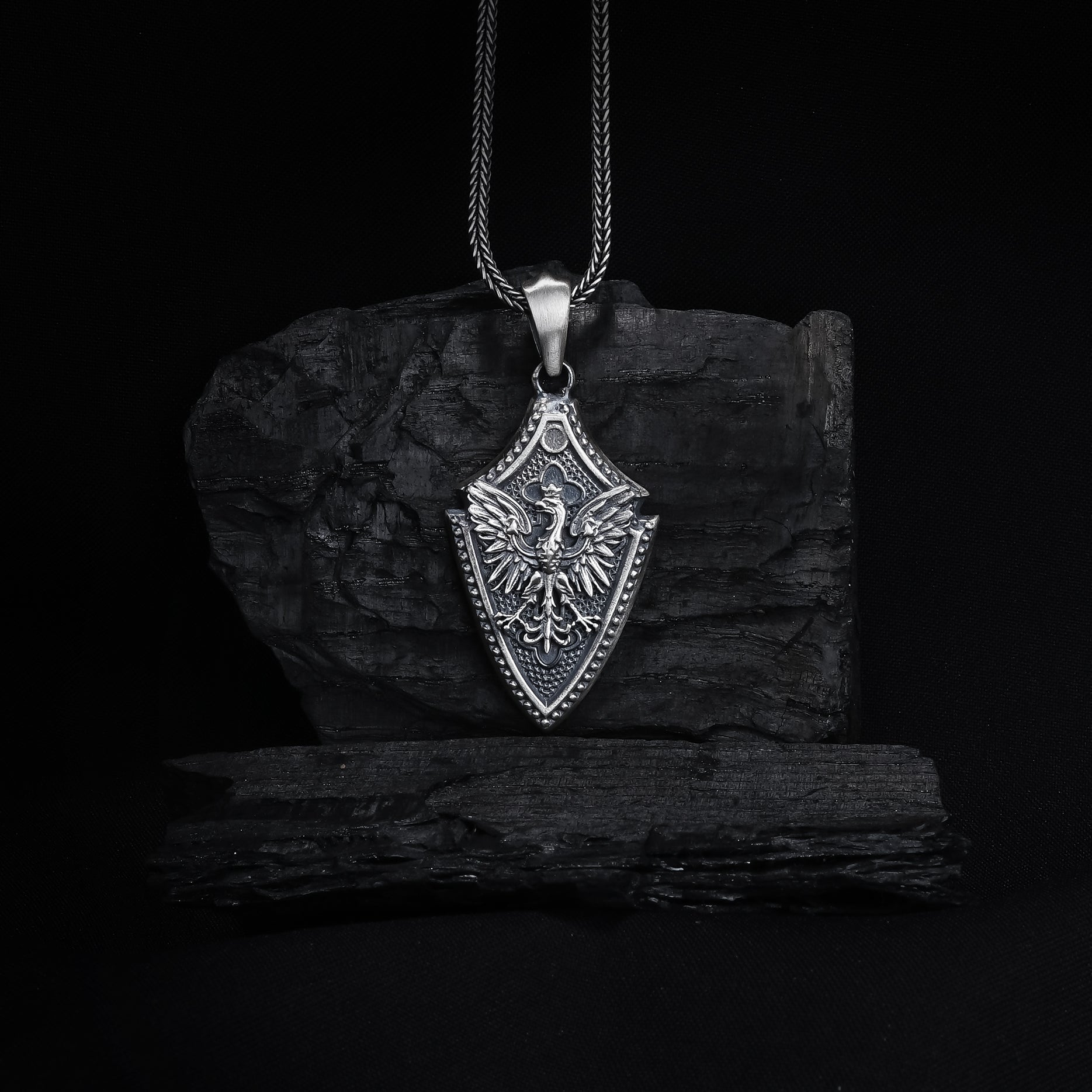 Double-Headed Eagle Shield Pendant
