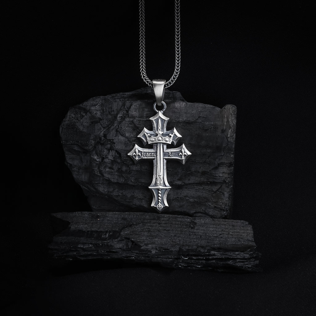 Joan of Arc Cross Pendant