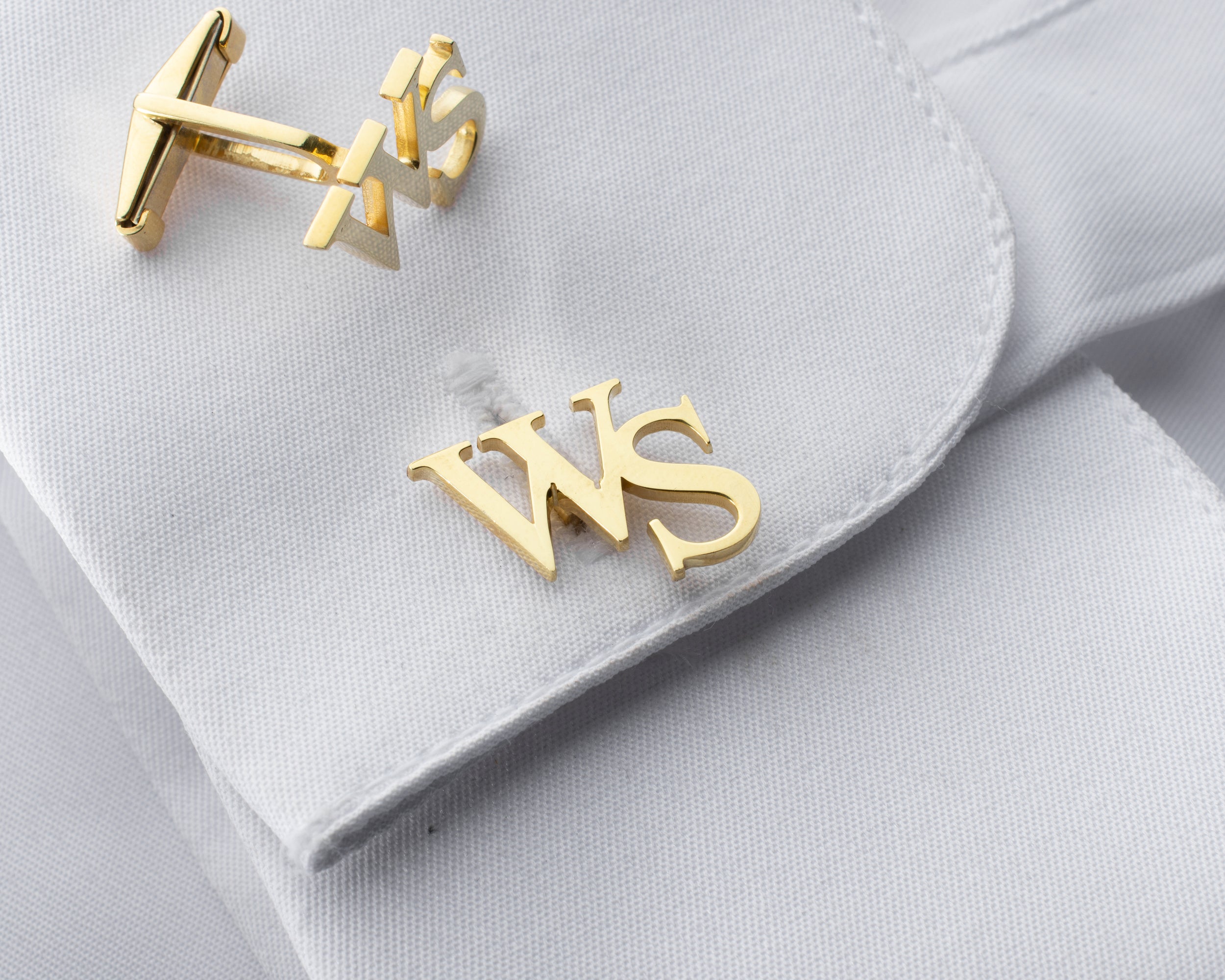 Custom Gold Initial Cufflinks