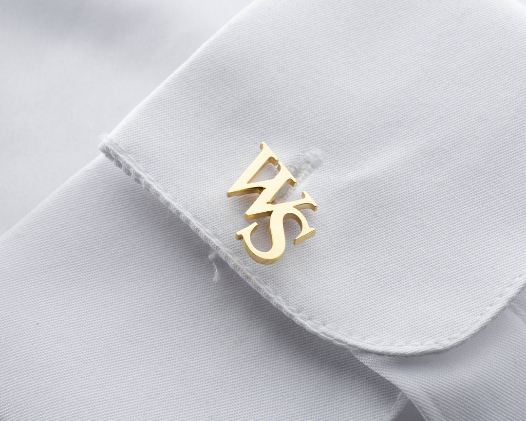 Custom Gold Initial Cufflinks