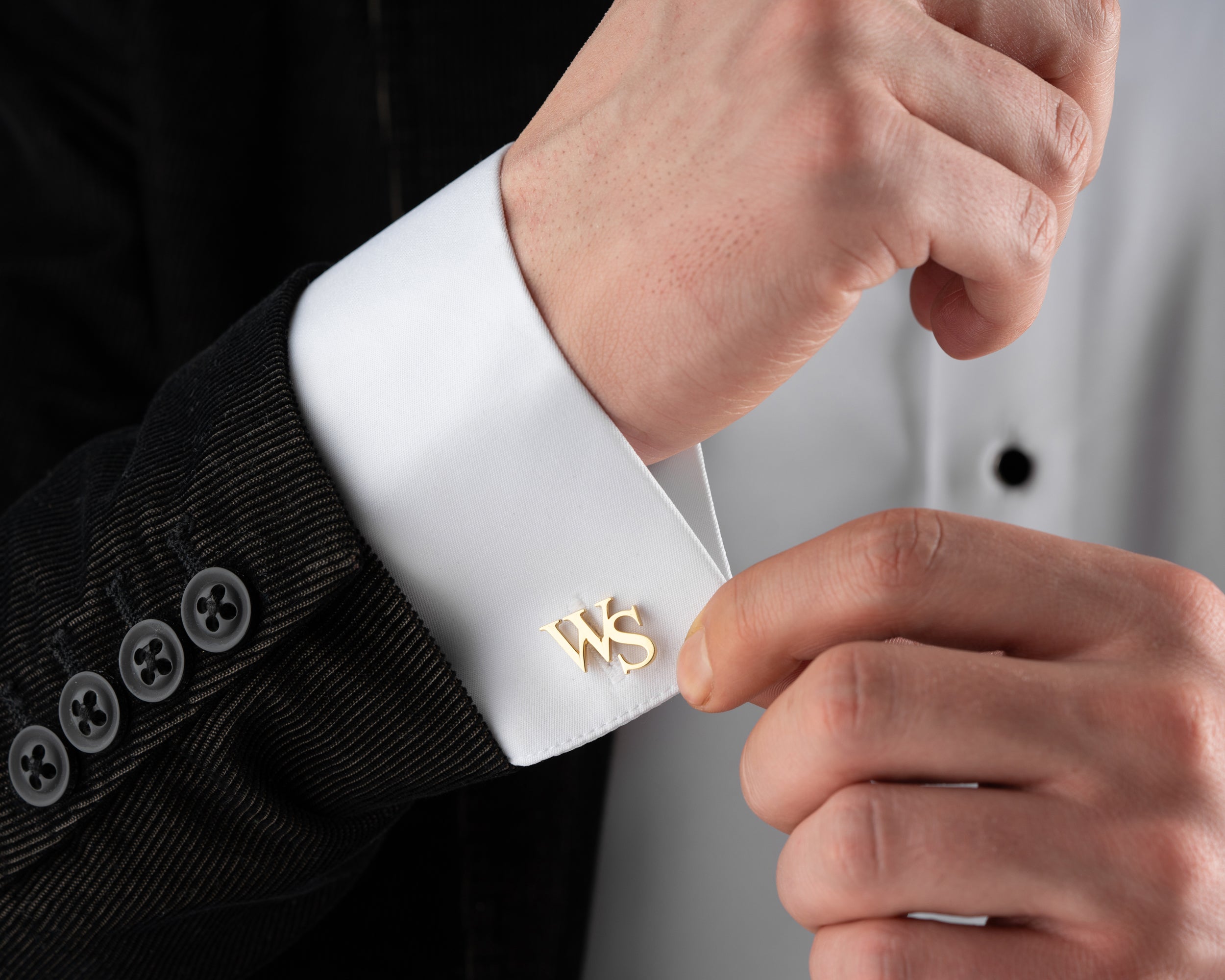 Custom Gold Initial Cufflinks