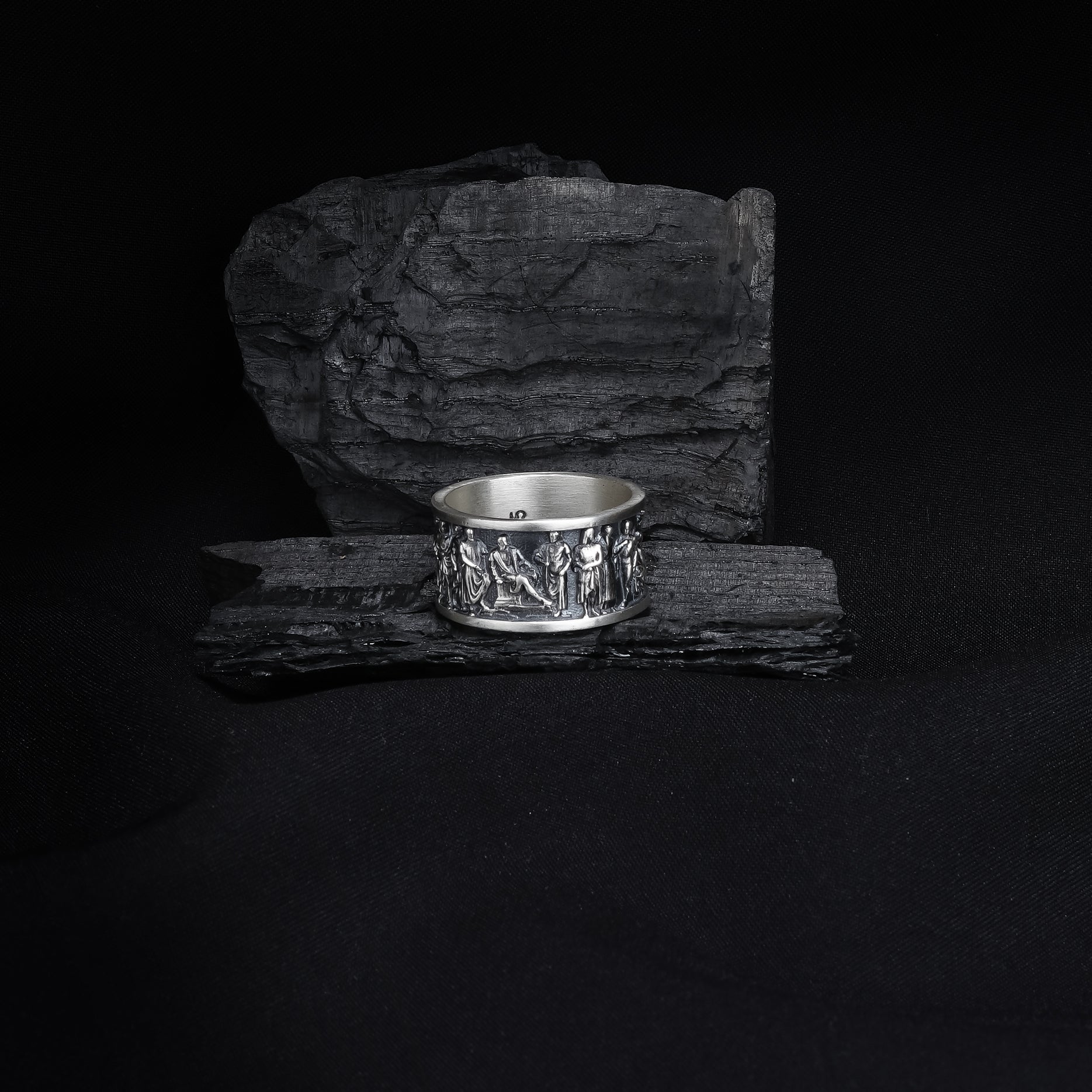 Ancient Greek Detail Band Ring