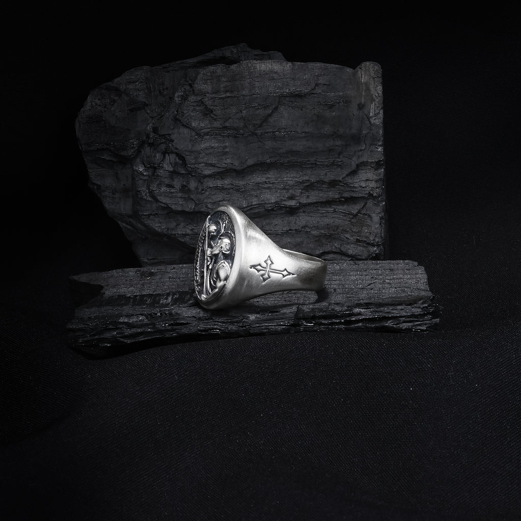 Ancient Greek Detail Band Ring