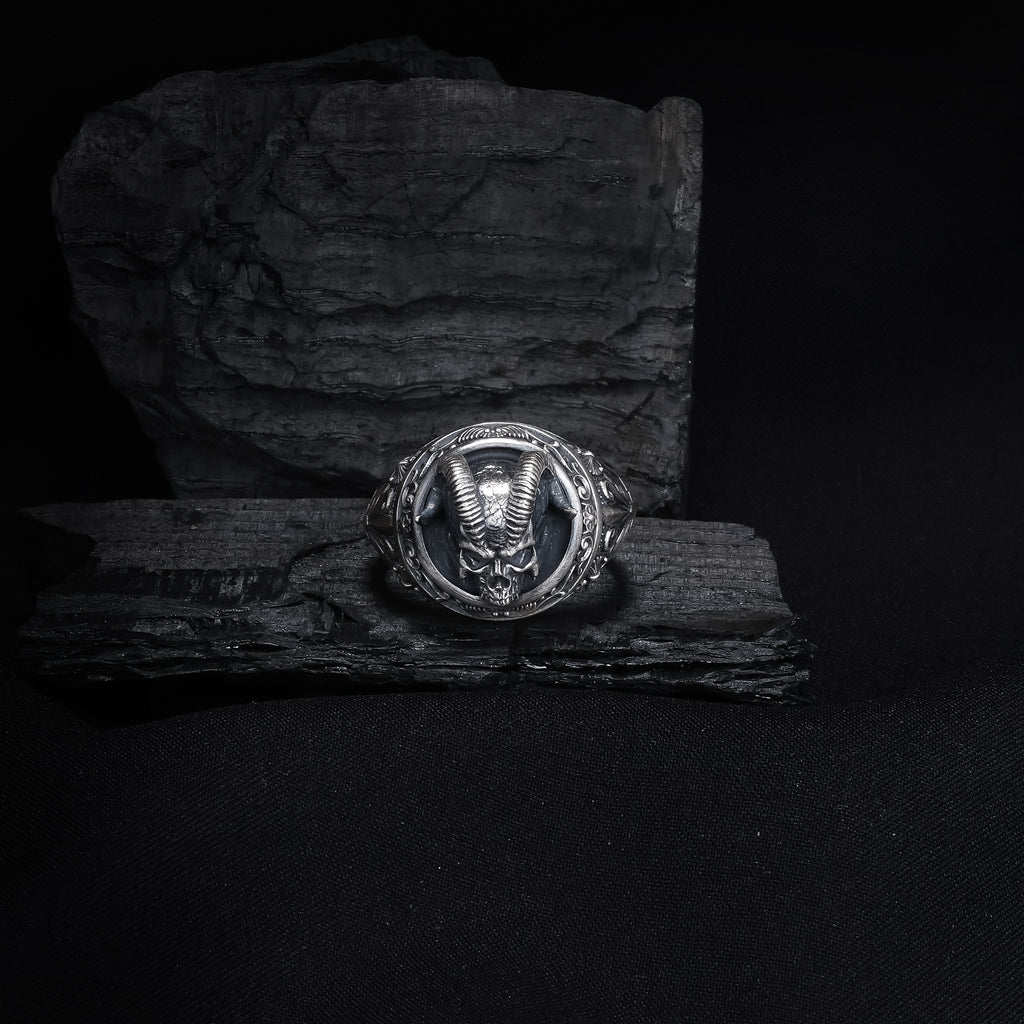Ram Skull Gothic Ring