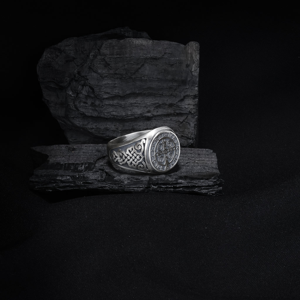 St. Benedict Exorcism Cross Ring