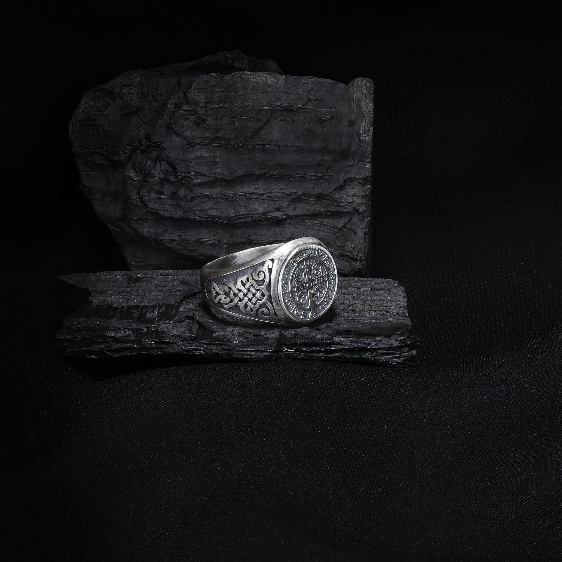 St. Benedict Exorcism Cross Ring