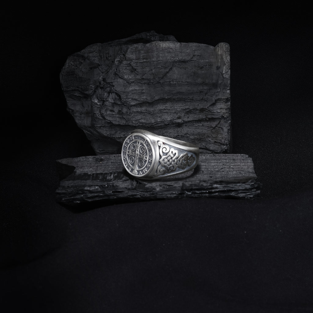 St. Benedict Exorcism Cross Ring