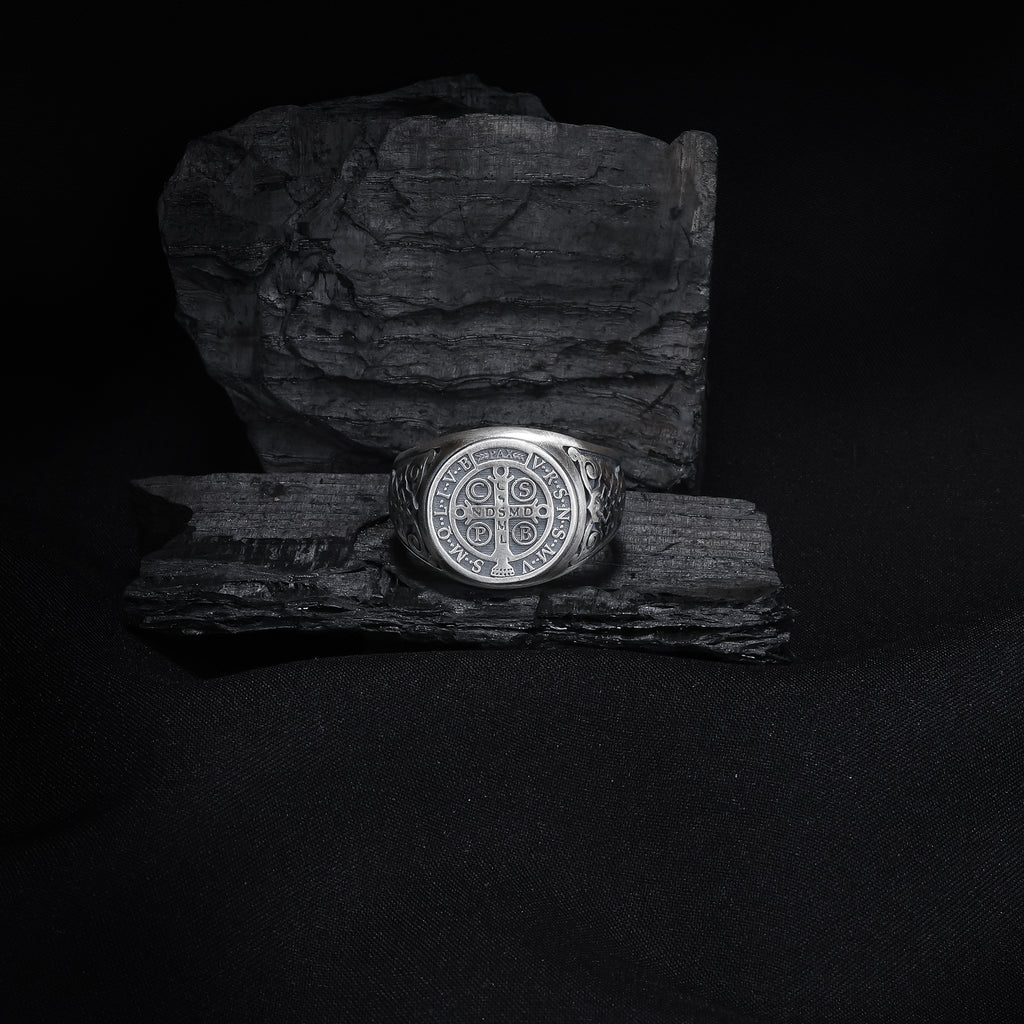 St. Benedict Exorcism Cross Ring