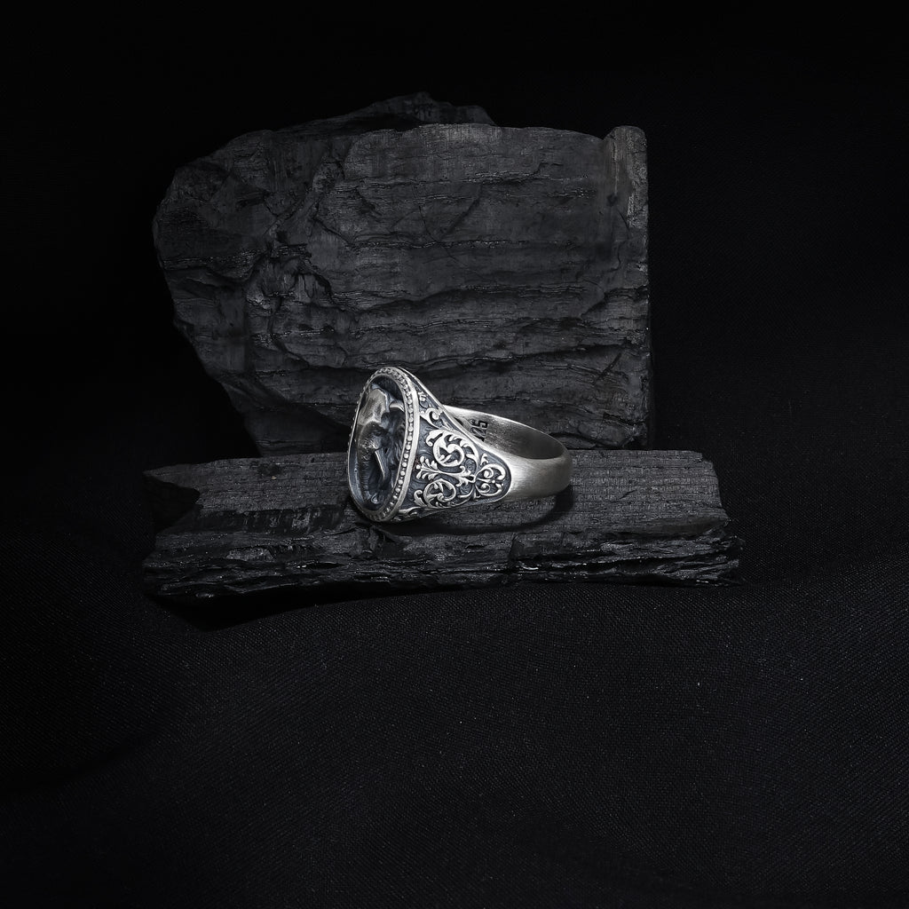 Elephant Head Signet Ring