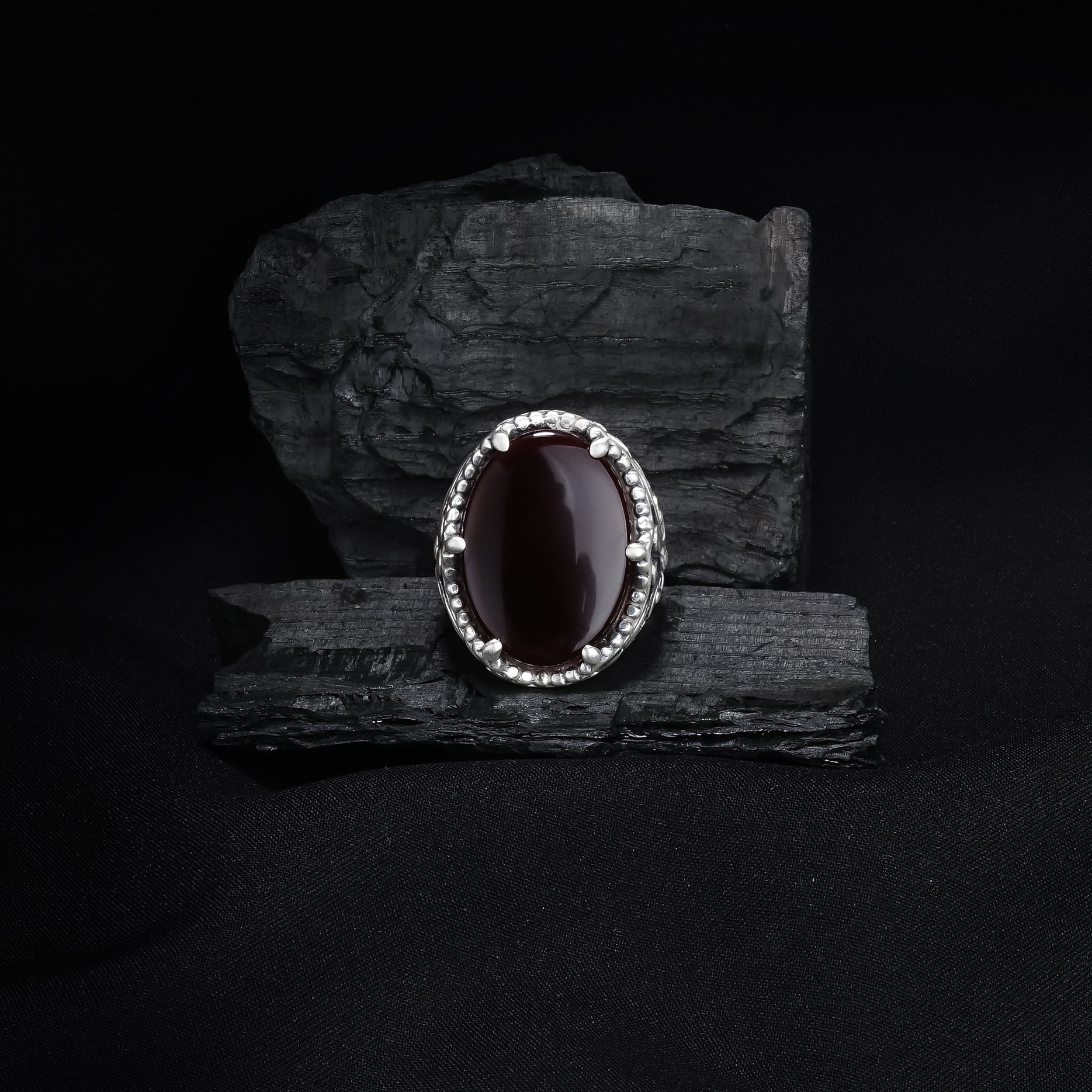 Tree Of Life Onyx Ring