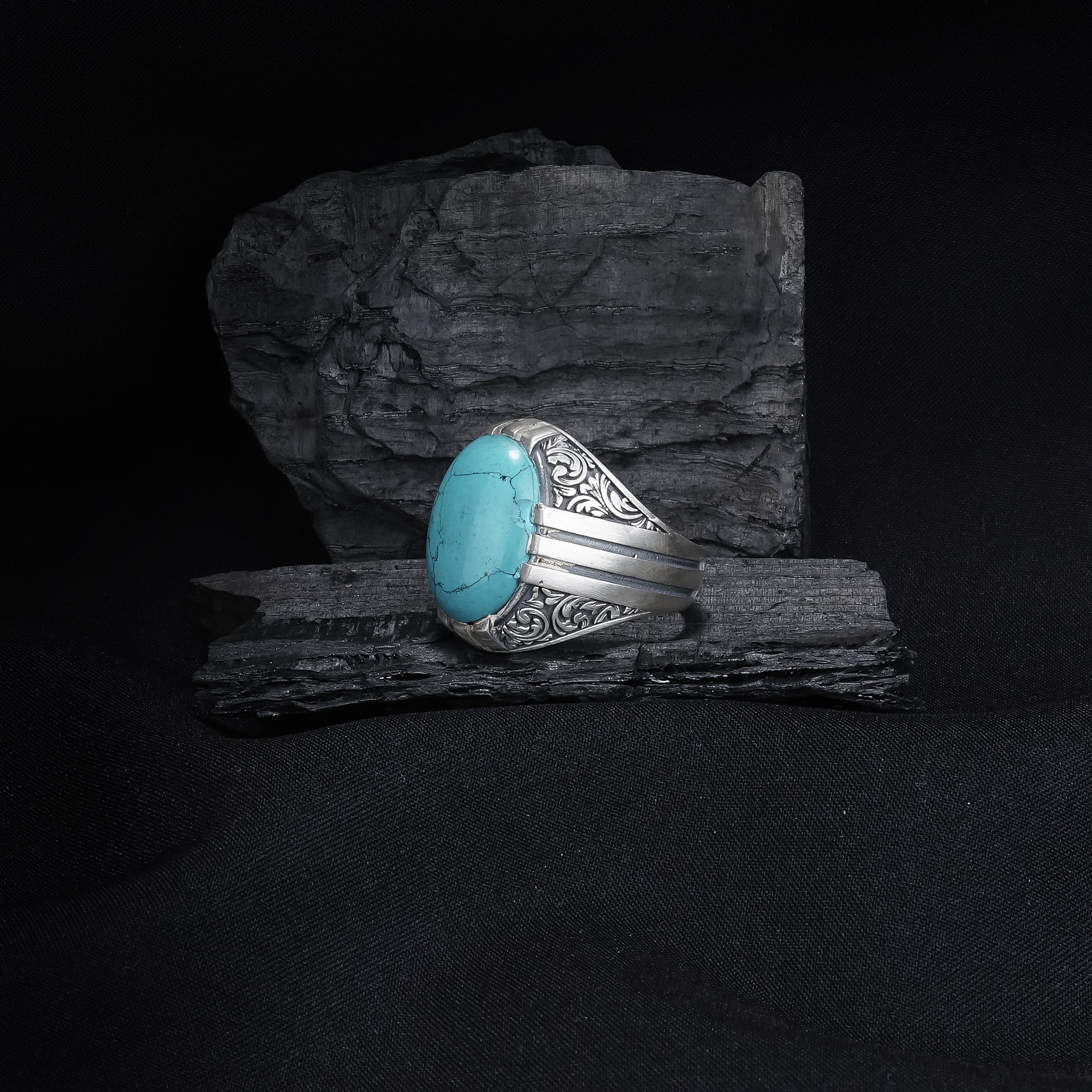 Turquoise Sterling Silver Men’s Ring