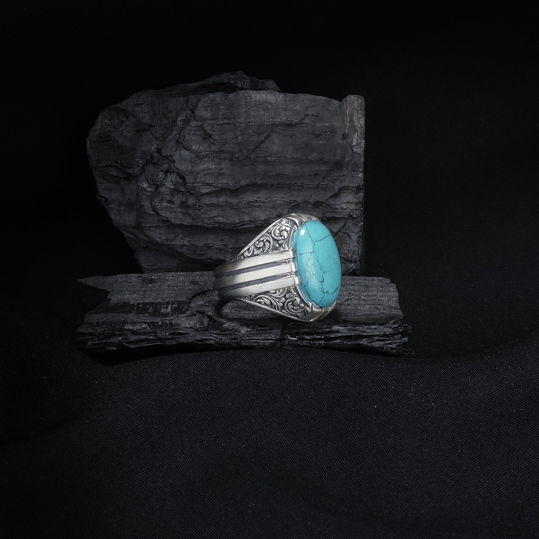 Turquoise Sterling Silver Men’s Ring