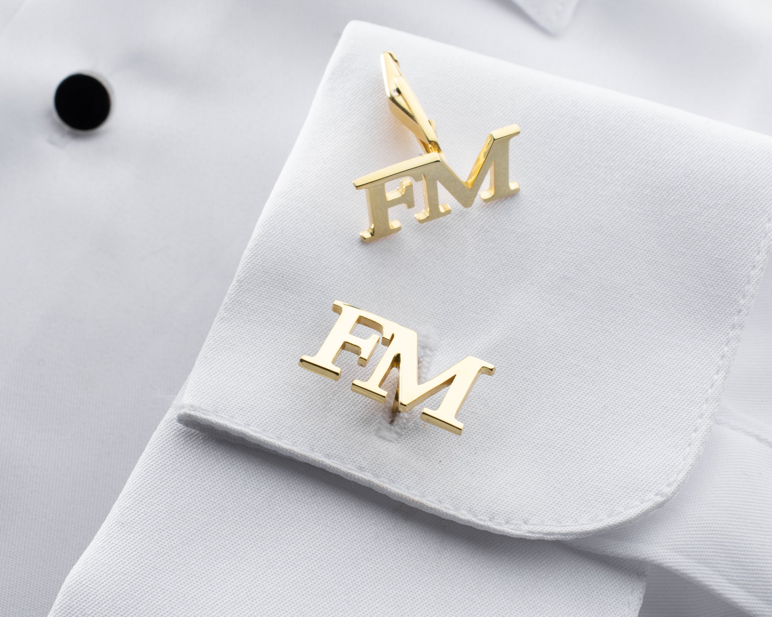 Custom Gold Initial Cufflinks