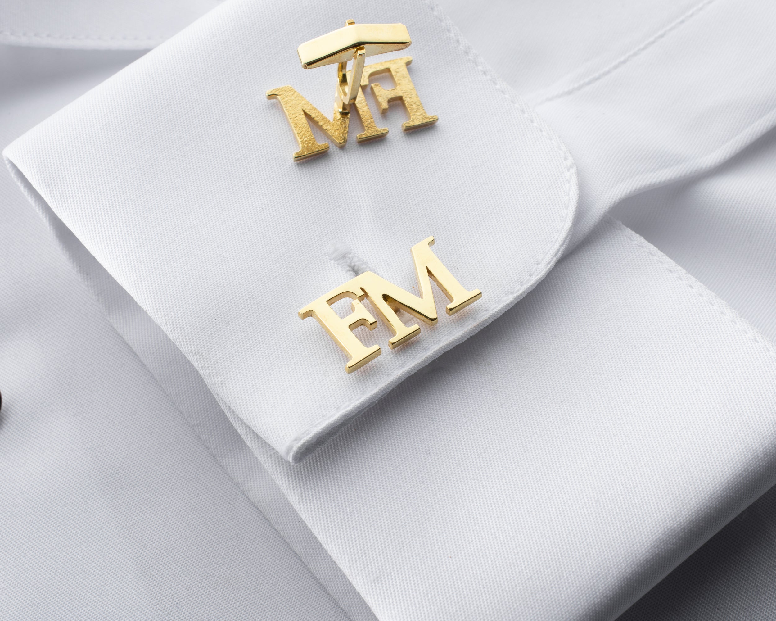 Custom Gold Initial Cufflinks